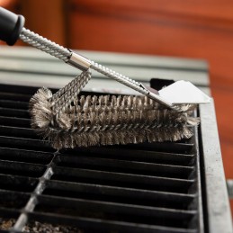 Sillar šepečių rinkinys vielinėms grotelėms, 43cm, Nanomax skystis griliui, 1l