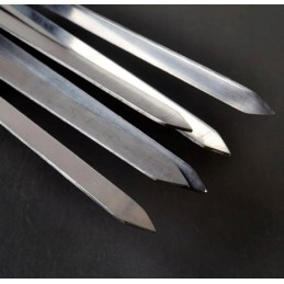 Ilgi plieniniai iešmeliai iešmams kepti ant grotelių