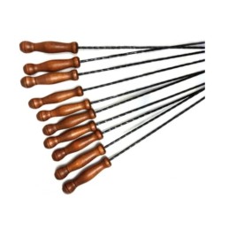 Šakės, lazdos, nerūdijančio plieno maisto antgaliai, 14 vnt