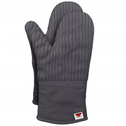 2 vnt grilio virtuvinės pirštinės, karščiui atsparios, židinys, orkaitė, židinys, pilka