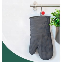 2 vnt grilio virtuvinės pirštinės, karščiui atsparios, židinys, orkaitė, židinys, pilka