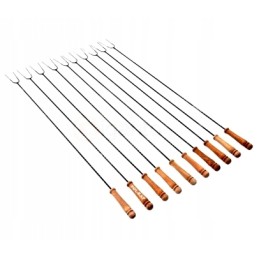 Šakės, nerūdijančio plieno ugnies lazdos, 120 mm, 10 vnt