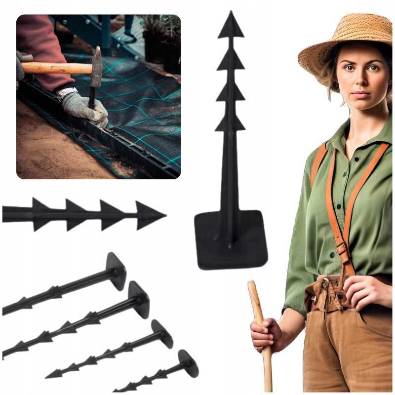 Smeigtukai, inkariniai kaiščiai, 20 cm, agrotekstilė, kurmių tinklelis