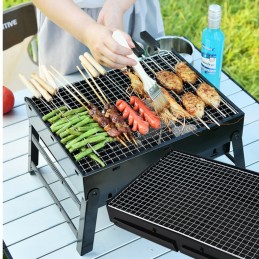 Didelė, ištraukiama ir sulankstoma turistinė anglių kepsninė