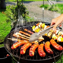 Didelė, ištraukiama ir sulankstoma turistinė anglių kepsninė