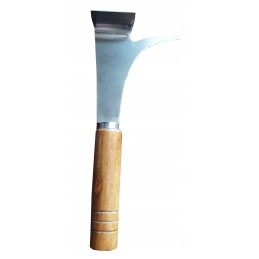 Nerūdijančio plieno kaltas su medine rankena ir barstytuvu