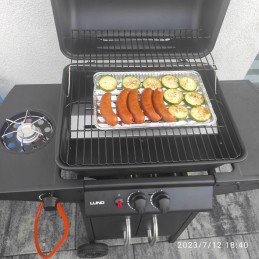 Dujinių ir anglinių kepsninių dangtis lund 100x60x95 oxford audinio