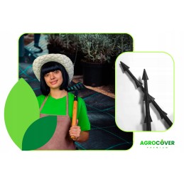 Smeigtukai, inkariniai kaiščiai, 20 cm, agrotekstilė, kurmių tinklelis