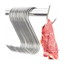 Dideli kabliukai žuvies mėsos rūkymui kabliukai nerūdijančio plieno 15cm 20vnt