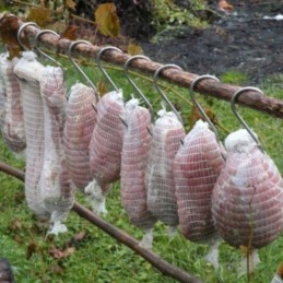 Dideli kabliukai žuvies mėsos rūkymui kabliukai nerūdijančio plieno 15cm 20vnt