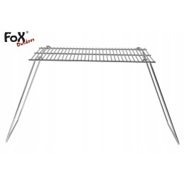 Sulankstomos grotelės laužo lapei mfh, chromuotas plienas, 38x25cm, turistinis grilis