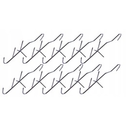 Trivietis žuvies rūkymo kabliukas su barstytuvu - 10 vnt