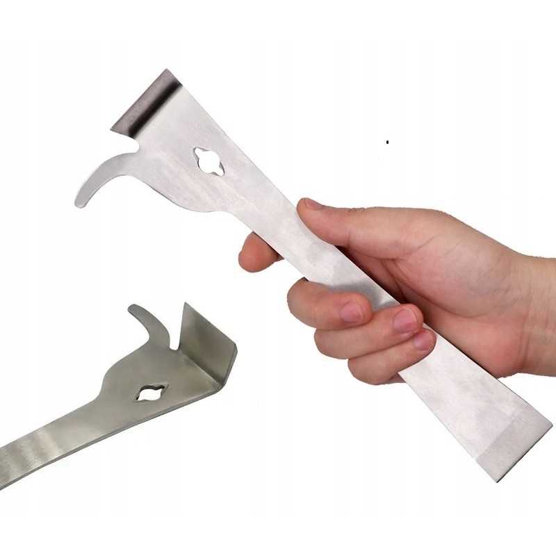 Nerūdijančio plieno bitininkystės kaltas su 26 cm barstytuvu