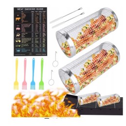 Krepšelis daržovėms kepti ant grotelių, nerūdijančio plieno, 2s