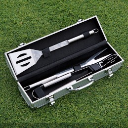 Priedų rinkinys bbq-a1 nerūdijančio plieno griliui 3in1 + lagaminas