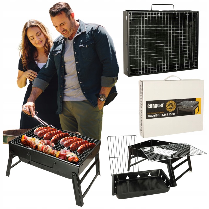 Lagamine sulankstomas turistinis anglių grilis, nešiojamas, sodo kempingas