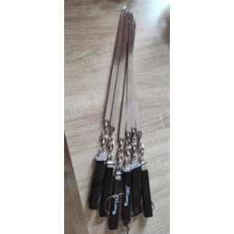 Champura iešmeliai su medine rankena master grill&party 60 cm 6 vnt.