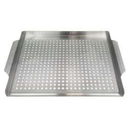 Nerūdijančio plieno grilio padėklas, grotelės daržovėms ir žuviai, daugkartinio naudojimo padėklas