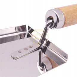 Nerūdijančio plieno dulkių kaušelis su medine rankena