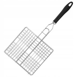 Grilio grotelės, krepšelis mėsai, žuviai, daržovėms kepti, uždaras, grotelės 23x25