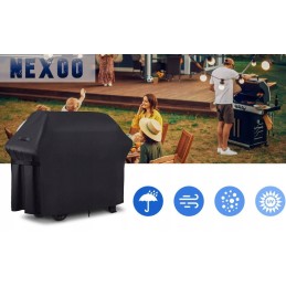 Sodo kepsninės dangtis, atsparus vandeniui, tvirtas grilis, 95 x 100 x 60 cm