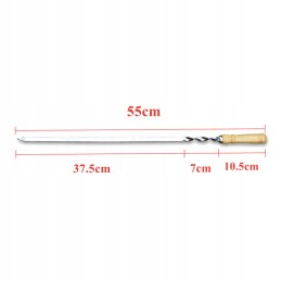 6x BBQ iešmeliai, iešmeliai, nerūdijančio plieno laužo pagaliukai, 55 cm