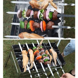 6x BBQ iešmeliai, iešmeliai, nerūdijančio plieno laužo pagaliukai, 55 cm