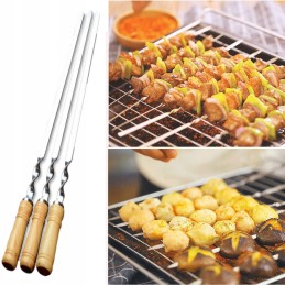 6x BBQ iešmeliai, iešmeliai, nerūdijančio plieno laužo pagaliukai, 55 cm