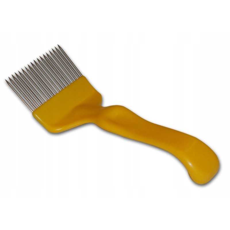 Geltonas dangtelio atplėšimo įtaisas su 21 tiesia adata