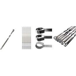 Plieniniai iešmeliai kebabams kepti, ilgi 58cm, 6 vnt