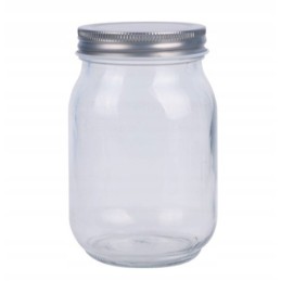 Žvakių indelis su sidabriniu dangteliu - 380 ml