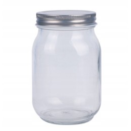 Žvakių indelis su sidabriniu dangteliu - 380 ml