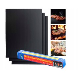 Tefloninio kilimėlio grilio padėklas kepimui ant grotelių 3 vnt.