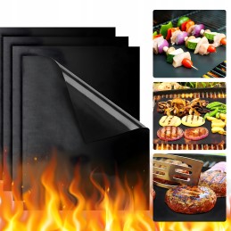 Tefloninis grilio kilimėlis, BBQ kepimo skardos x4