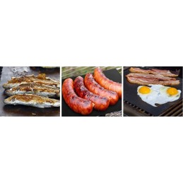 Tefloninis grilio kilimėlis, BBQ kepimo skardos x4