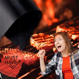 Tefloninio kilimėlio grilio kilimėlis kepimui daugkartinio naudojimo bbq padėklas 5 vnt