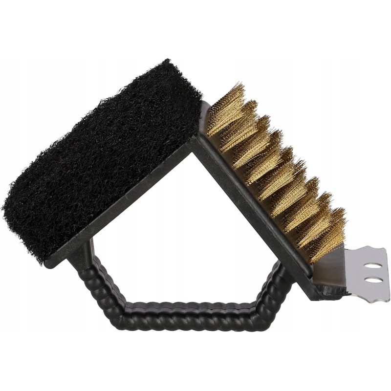 Trys viename grandiklio šepetys grotelių grotelėms valyti