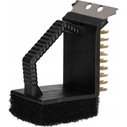 Trys viename grandiklio šepetys grotelių grotelėms valyti