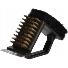 Trys viename grandiklio šepetys grotelių grotelėms valyti