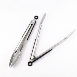 Nerūdijančio plieno virtuvinės grilio žnyplės 30cm grotelės