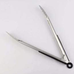 Nerūdijančio plieno virtuvinės grilio žnyplės 30cm grotelės