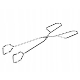Metalinės grilio žnyplės 26 cm, skirtos kotletams apversti ant grotelių