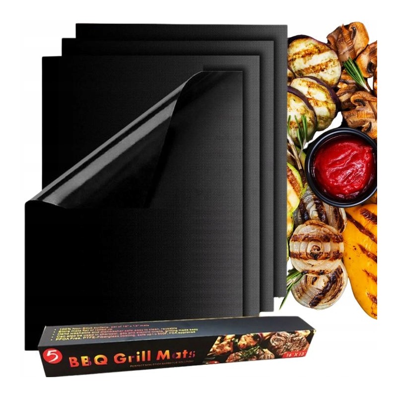 ⭐️4 x tefloninis kepimo kilimėlis, grilio padėklas, daugkartinis grilio kilimėlis⭐️