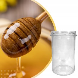 Masono stiklainiai stiklinis indelis medaus uogienei 0,545l 545ml fi82 6 kabliukų rinkinys 8 vnt.