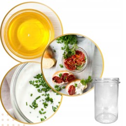 Masono stiklainiai stiklinis indelis medaus uogienei 0,545l 545ml fi82 6 kabliukų rinkinys 8 vnt.