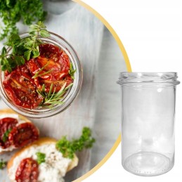 Masono stiklainiai stiklinis indelis medaus uogienei 0,545l 545ml fi82 6 kabliukų rinkinys 8 vnt.