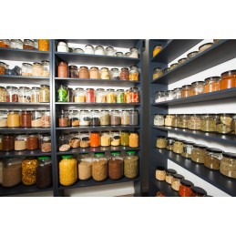 Masono stiklainiai stiklinis indelis medaus uogienei 0,545l 545ml fi82 6 kabliukų rinkinys 8 vnt.