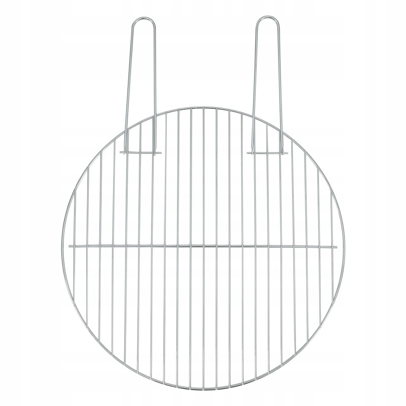 Grilio grotelės su rankenomis, nerūdijančio plieno, apvalios, 44 cm