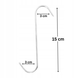 20 x nerūdijančio plieno rūkymo kabliukai žuvies mėsos rūkymo kabliukai 15cm