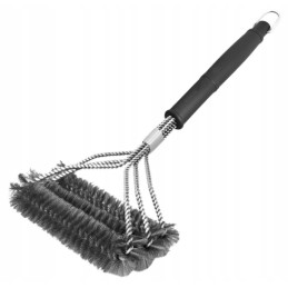 Didelis 45 cm metalinis trigubas vielinis šepetys grotelių valymui